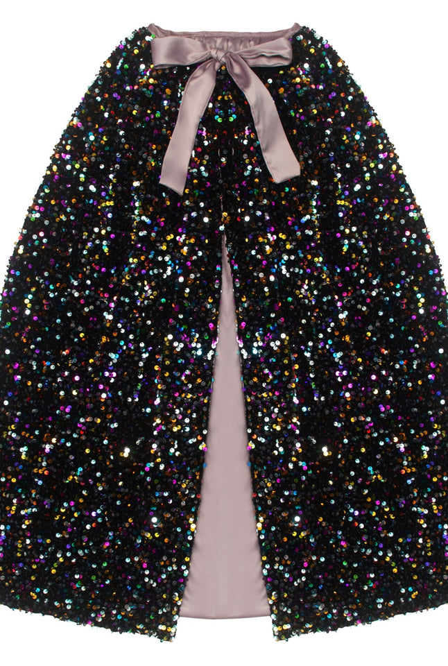 Mimi and Lula rainbow dazzle sequin cape